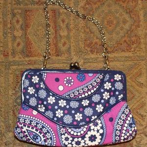 Vera Bradley Kisslock Chain Clutch